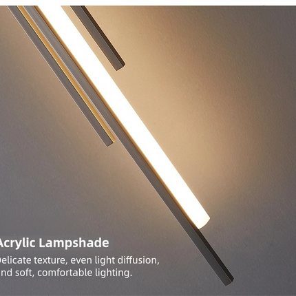 Kimphoria Modern Minimalist Dimmable Brass / Matte Black Wall Sconce