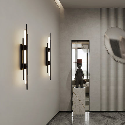 Kimphoria Modern Minimalist Dimmable Brass / Matte Black Wall Sconce