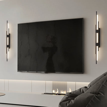 Kimphoria Modern Minimalist Dimmable Brass / Matte Black Wall Sconce