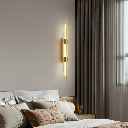 Kimphoria Modern Minimalist Dimmable Brass / Matte Black Wall Sconce