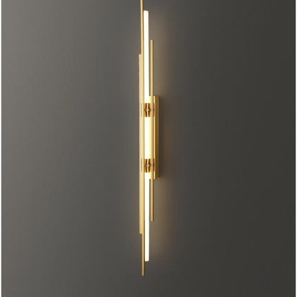 Kimphoria Modern Minimalist Dimmable Brass / Matte Black Wall Sconce