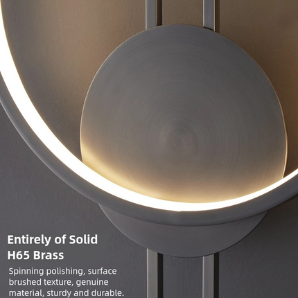 Kimphoria Modern Minimalist Dimmable Brass / Matte Black Wall Sconce