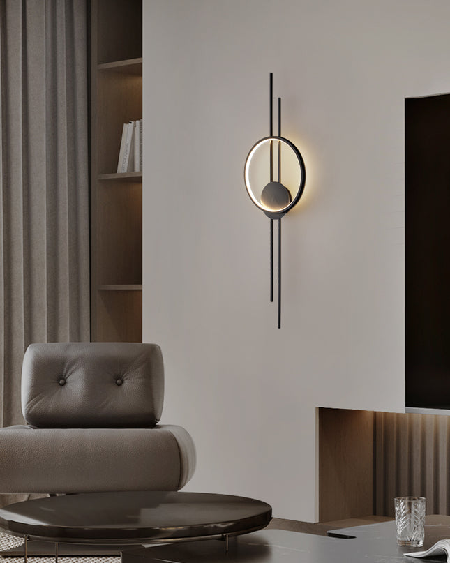 Kimphoria Modern Minimalist Dimmable Brass / Matte Black Wall Sconce