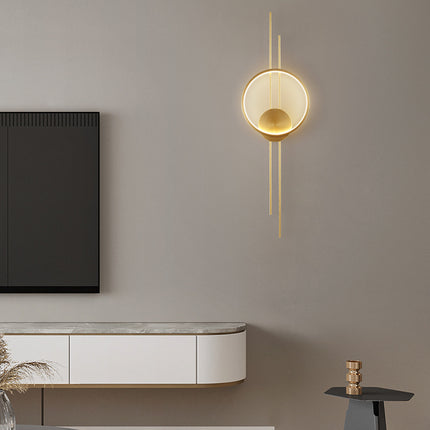 Kimphoria Modern Minimalist Dimmable Brass / Matte Black Wall Sconce