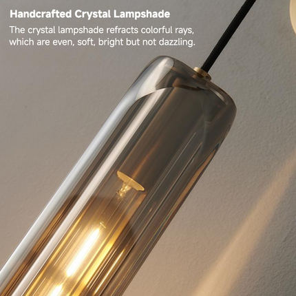 Kimphoria Modern Minimalist Crystal Brass Wall Sconce
