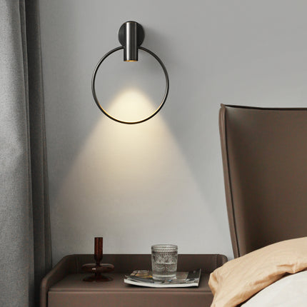 Kimphoria Modern Minimalist Dimmable Brass / Matte Black Wall Sconce