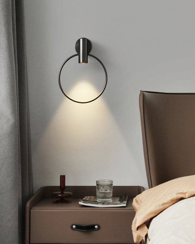Kimphoria Modern Minimalist Dimmable Brass / Matte Black Wall Sconce
