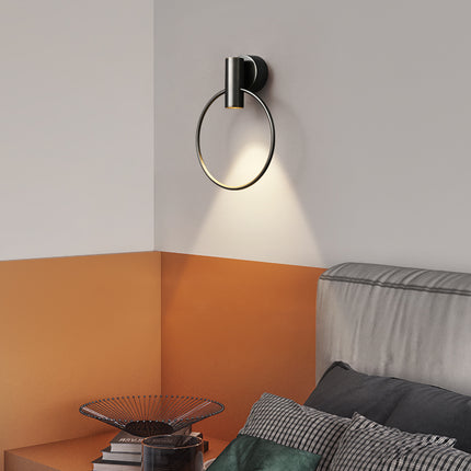 Kimphoria Modern Minimalist Dimmable Brass / Matte Black Wall Sconce