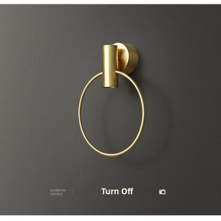 Kimphoria Modern Minimalist Dimmable Brass / Matte Black Wall Sconce