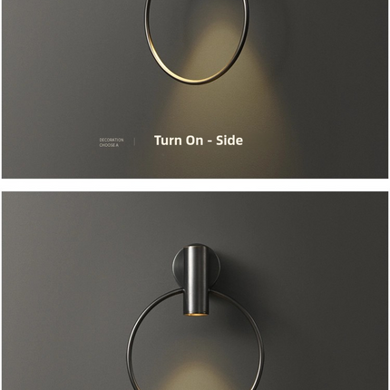 Kimphoria Modern Minimalist Dimmable Brass / Matte Black Wall Sconce