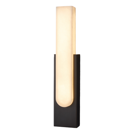 Kimphoria Modern Minimalist Marble Brass / Matte Black Wall Sconce