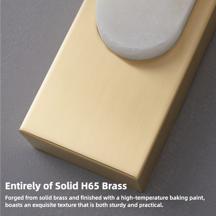 Kimphoria Modern Minimalist Marble Brass / Matte Black Wall Sconce