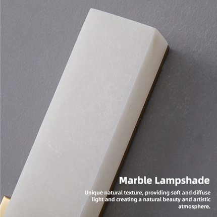 Kimphoria Modern Minimalist Marble Brass / Matte Black Wall Sconce