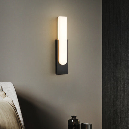 Kimphoria Modern Minimalist Marble Brass / Matte Black Wall Sconce