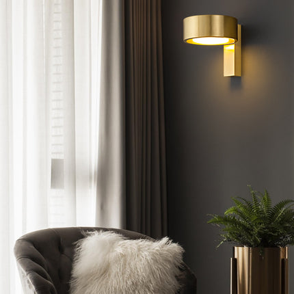 Kimphoria Modern Minimalist Dimmable Brass / Matte Black Wall Sconce