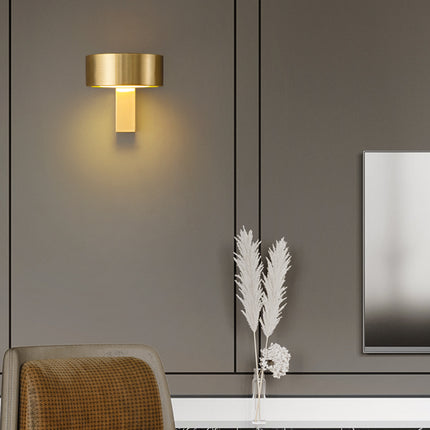 Kimphoria Modern Minimalist Dimmable Brass / Matte Black Wall Sconce