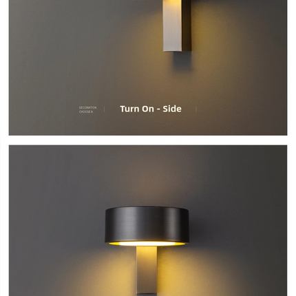 Kimphoria Modern Minimalist Dimmable Brass / Matte Black Wall Sconce