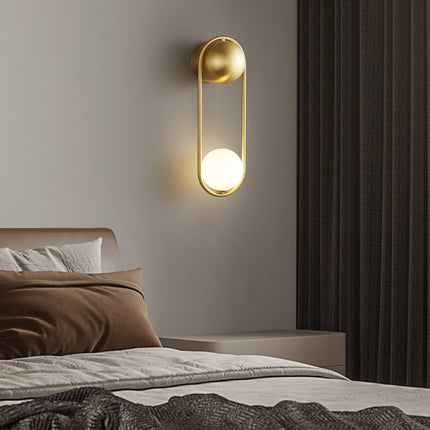 Kimphoria Modern Minimalist Brass / Matte Black Wall Sconce