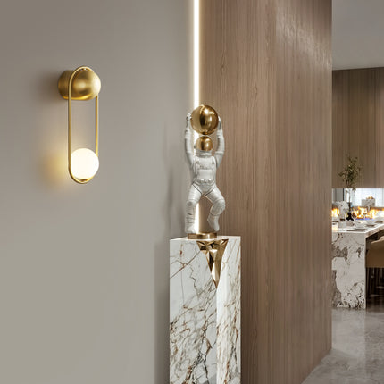 Kimphoria Modern Minimalist Brass / Matte Black Wall Sconce