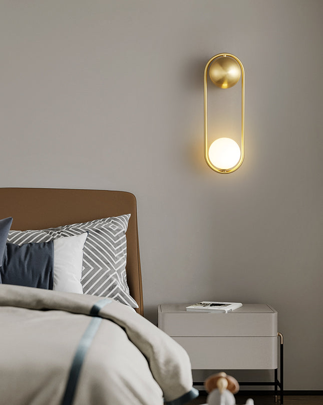 Kimphoria Modern Minimalist Brass / Matte Black Wall Sconce