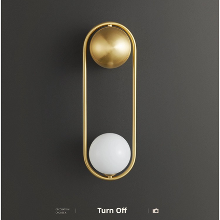 Kimphoria Modern Minimalist Brass / Matte Black Wall Sconce