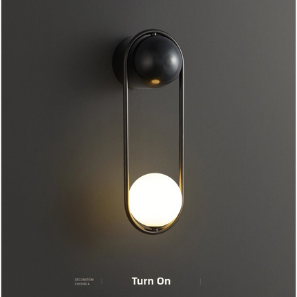 Kimphoria Modern Minimalist Brass / Matte Black Wall Sconce