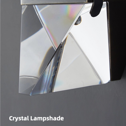 Kimphoria Modern Minimalist Crystal Brass / Blacken Gold Wall Sconce