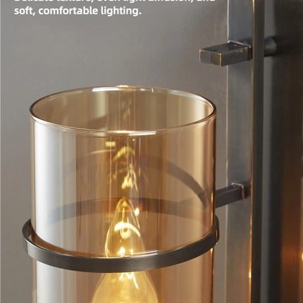 Kimphoria Modern Minimalist Brass / Blacken Gold Wall Sconce