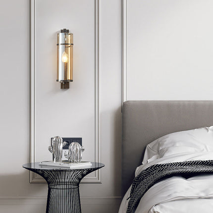 Kimphoria Modern Minimalist Brass / Blacken Gold Wall Sconce
