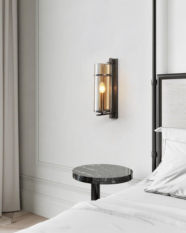 Kimphoria Modern Minimalist Brass / Blacken Gold Wall Sconce