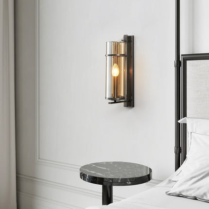 Kimphoria Modern Minimalist Brass / Blacken Gold Wall Sconce