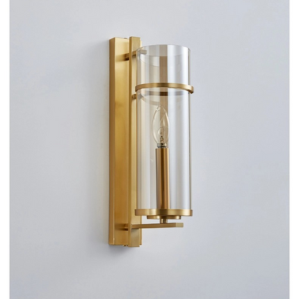 Kimphoria Modern Minimalist Brass / Blacken Gold Wall Sconce