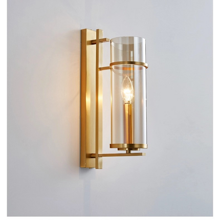 Kimphoria Modern Minimalist Brass / Blacken Gold Wall Sconce