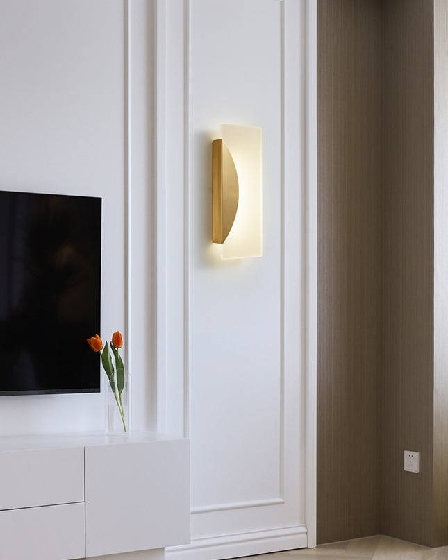 Kimphoria Modern Minimalist Brass / Blacken Gold Wall Sconce