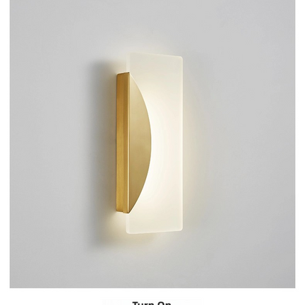 Kimphoria Modern Minimalist Brass / Blacken Gold Wall Sconce