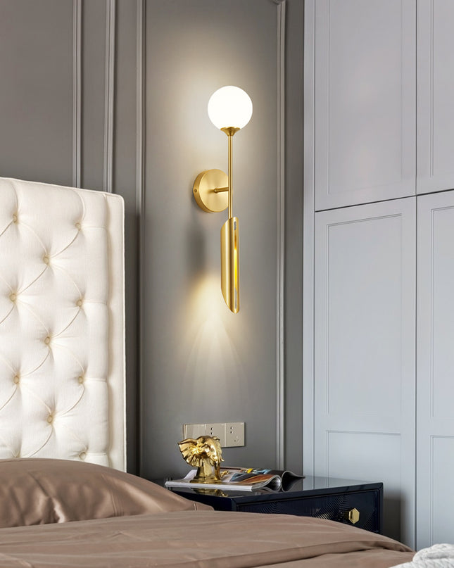 Kimphoria Modern Minimalist 2 Light Brass / Blacken Gold Wall Sconce