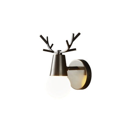 Kimphoria Modern Minimalist Antler Blacken Gold Wall Sconce