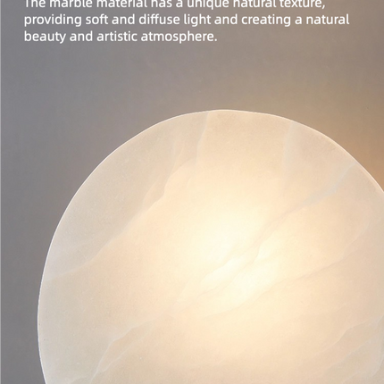 Kimphoria Modern Minimalist Marble Brass / Blacken Gold Wall Sconce