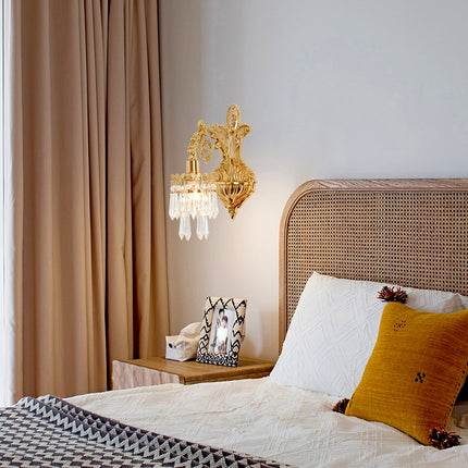 Kimphoria European Luxury Crystal Brass Wall Sconce