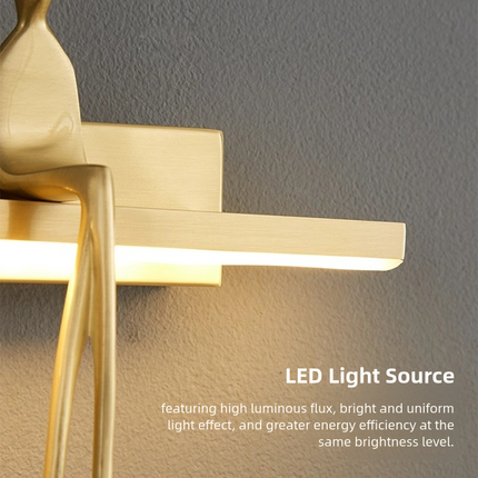 Kimphoria 3 Color Dimmable Brass / Blacken Gold Wall Sconce