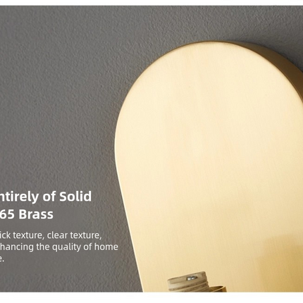 Kimphoria Modern Minimalist Brass / Matte Black Wall Sconce