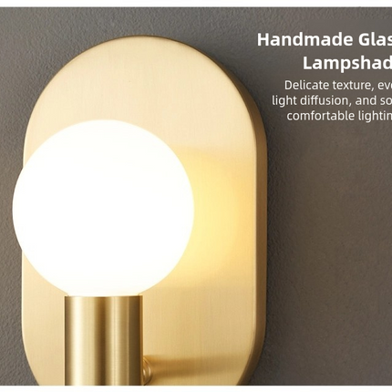 Kimphoria Modern Minimalist Brass / Matte Black Wall Sconce
