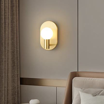 Kimphoria Modern Minimalist Brass / Matte Black Wall Sconce