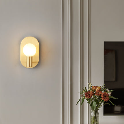 Kimphoria Modern Minimalist Brass / Matte Black Wall Sconce