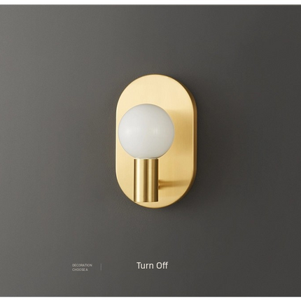 Kimphoria Modern Minimalist Brass / Matte Black Wall Sconce