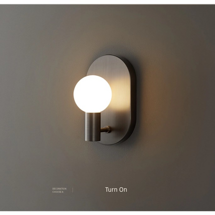 Kimphoria Modern Minimalist Brass / Matte Black Wall Sconce