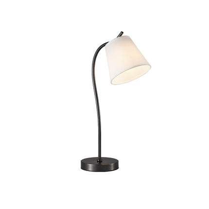 Kimphoria Modern Minimalist Fabric Brass / Blacken Gold Desk Lamp