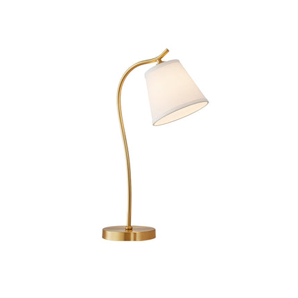 Kimphoria Modern Minimalist Fabric Brass / Blacken Gold Desk Lamp