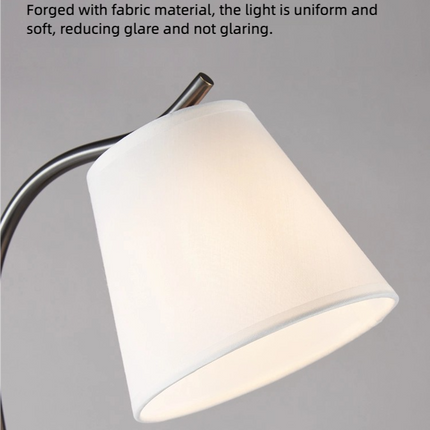 Kimphoria Modern Minimalist Fabric Brass / Blacken Gold Desk Lamp