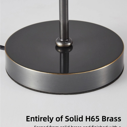 Kimphoria Modern Minimalist Fabric Brass / Blacken Gold Desk Lamp
